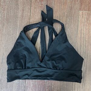 Athleta Plunge Bikini Top - Black - Medium (A-C)
